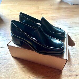 NEW Reformation Black Heeled Noah Loafer - Size 11